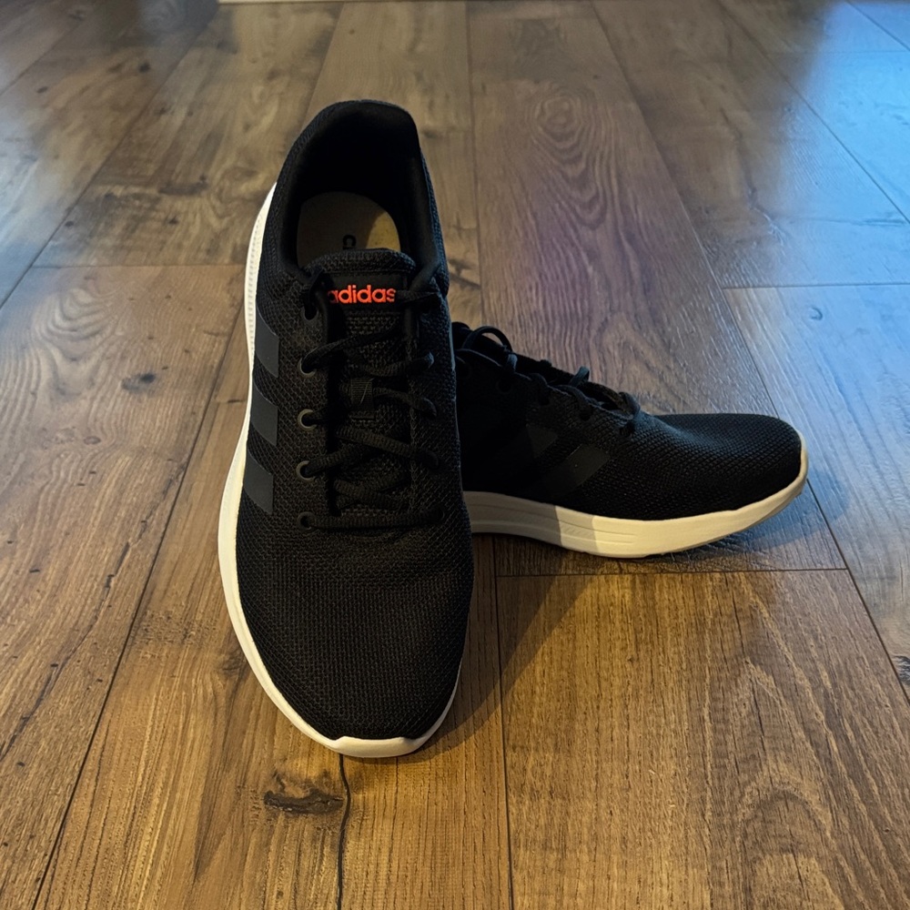 Adidas Men's Black and White Cloudfoam Sneakers
